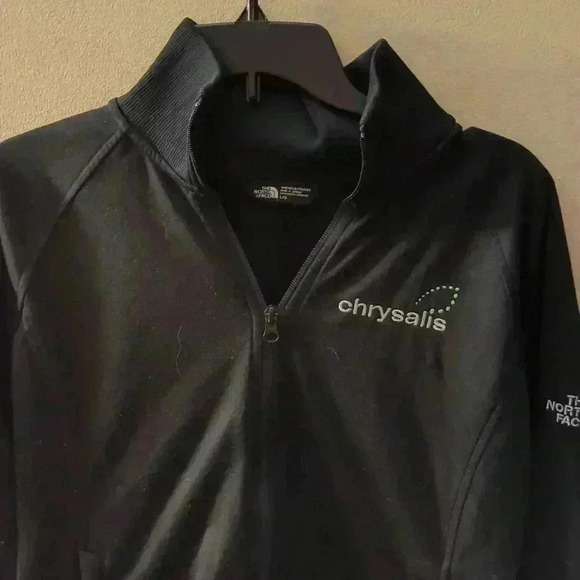 The North Face heavy zip up sweatshirt, black, large - Picture 3 of 8